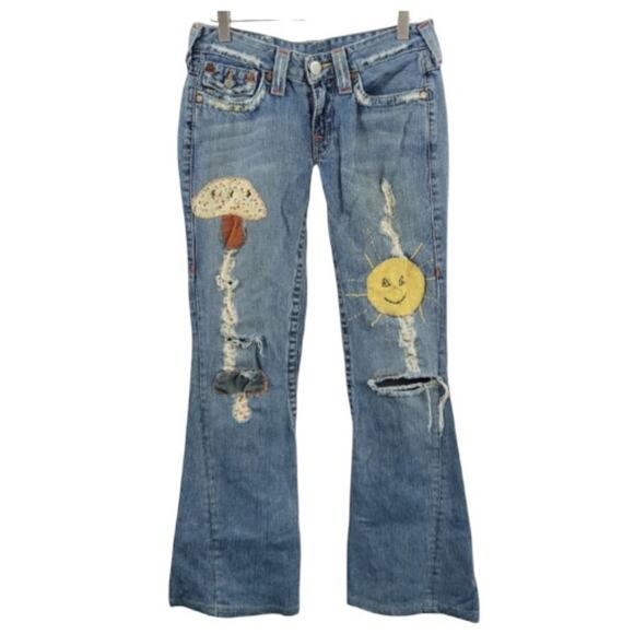 True Religion Denim - True Religion Y2K Ashbury Patchwork Jeans Sunshine Mushroom 26